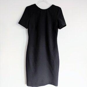 Zara Cut Out Back Black Sheath Dress Size Medium